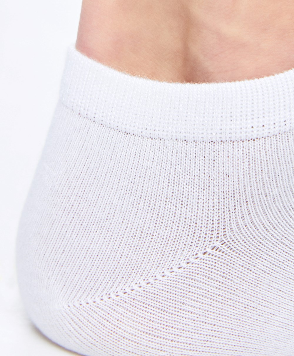 Oysho 2 Pairs Of Modal Trainer Socks ασπρα | EDXCWI-185