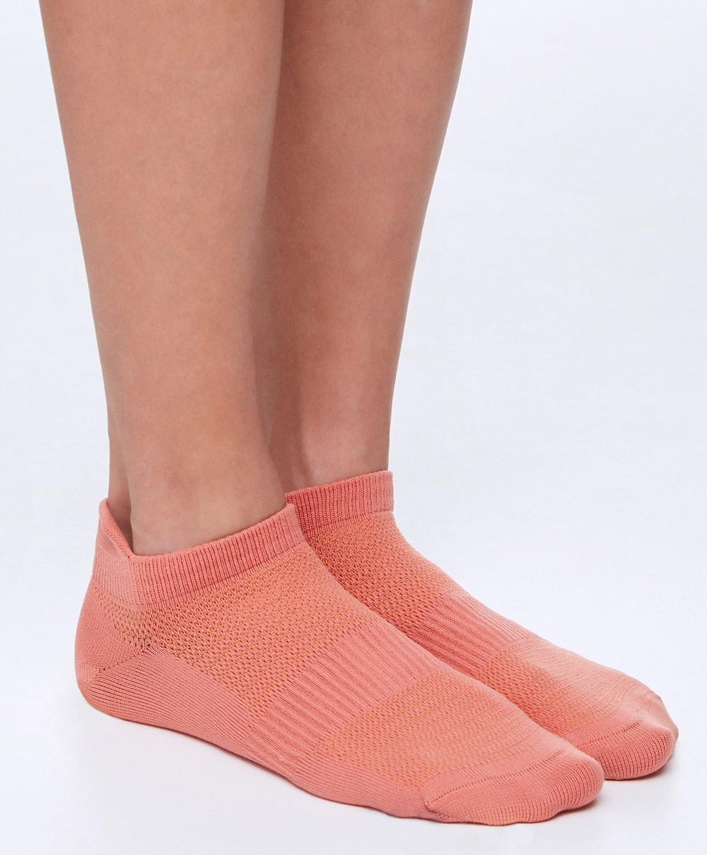 Oysho 3 Pairs Of Polyamide Sports Sneaker Socks κοραλι | PTGXFU-976