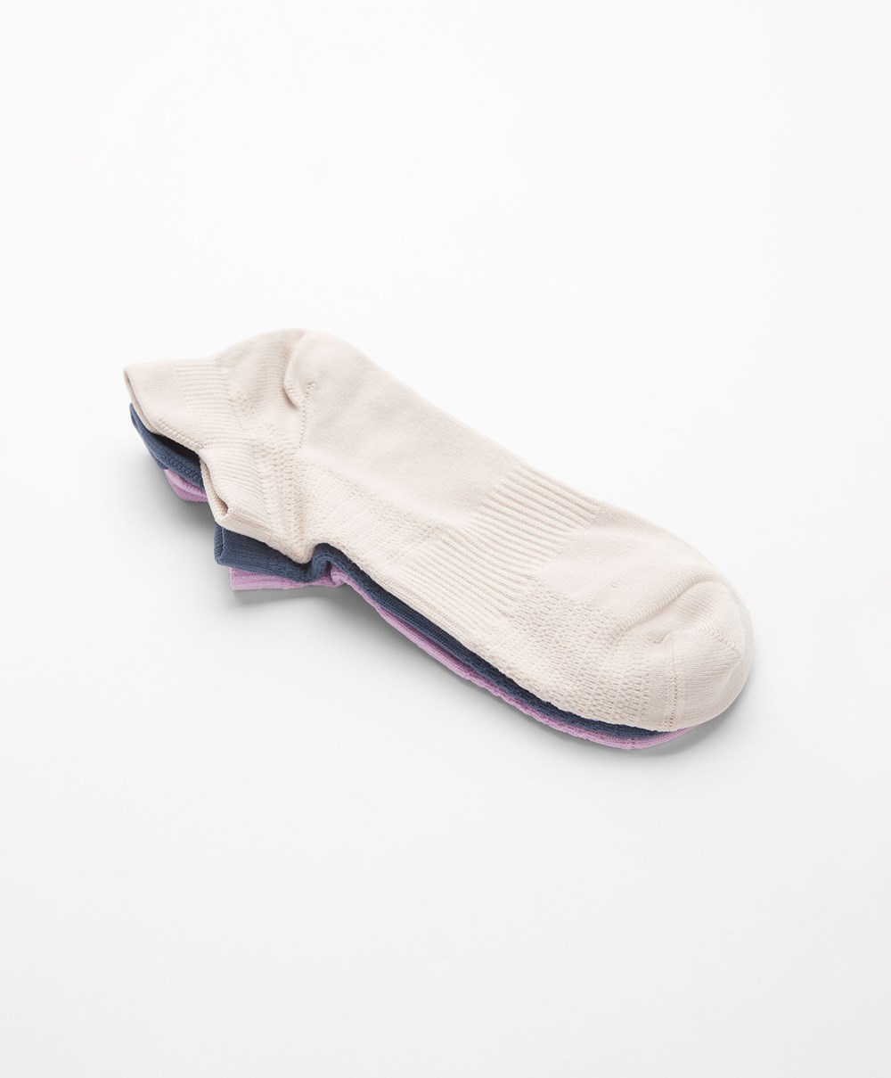 Oysho 3 Pairs Of Polyamide Sports Sneaker Socks Soft Mauve | YCVNBP-503