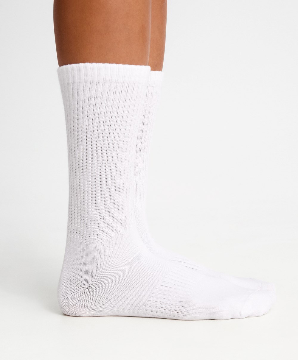 Oysho 3 Pairs Of Sports βαμβακερα κλασικα Socks ασπρα | EFOUGN-431