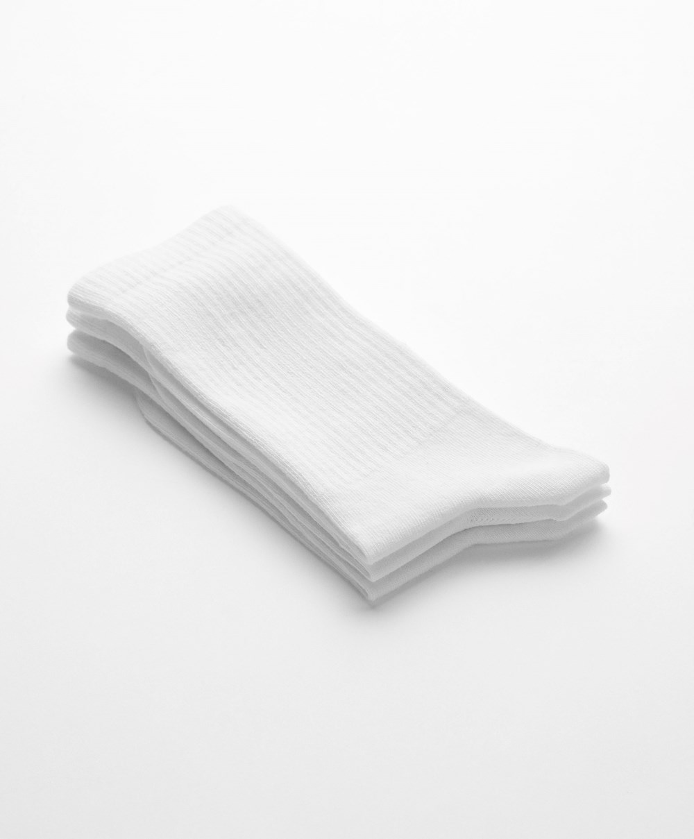 Oysho 3 Pairs Of Sports βαμβακερα κλασικα Socks ασπρα | EFOUGN-431