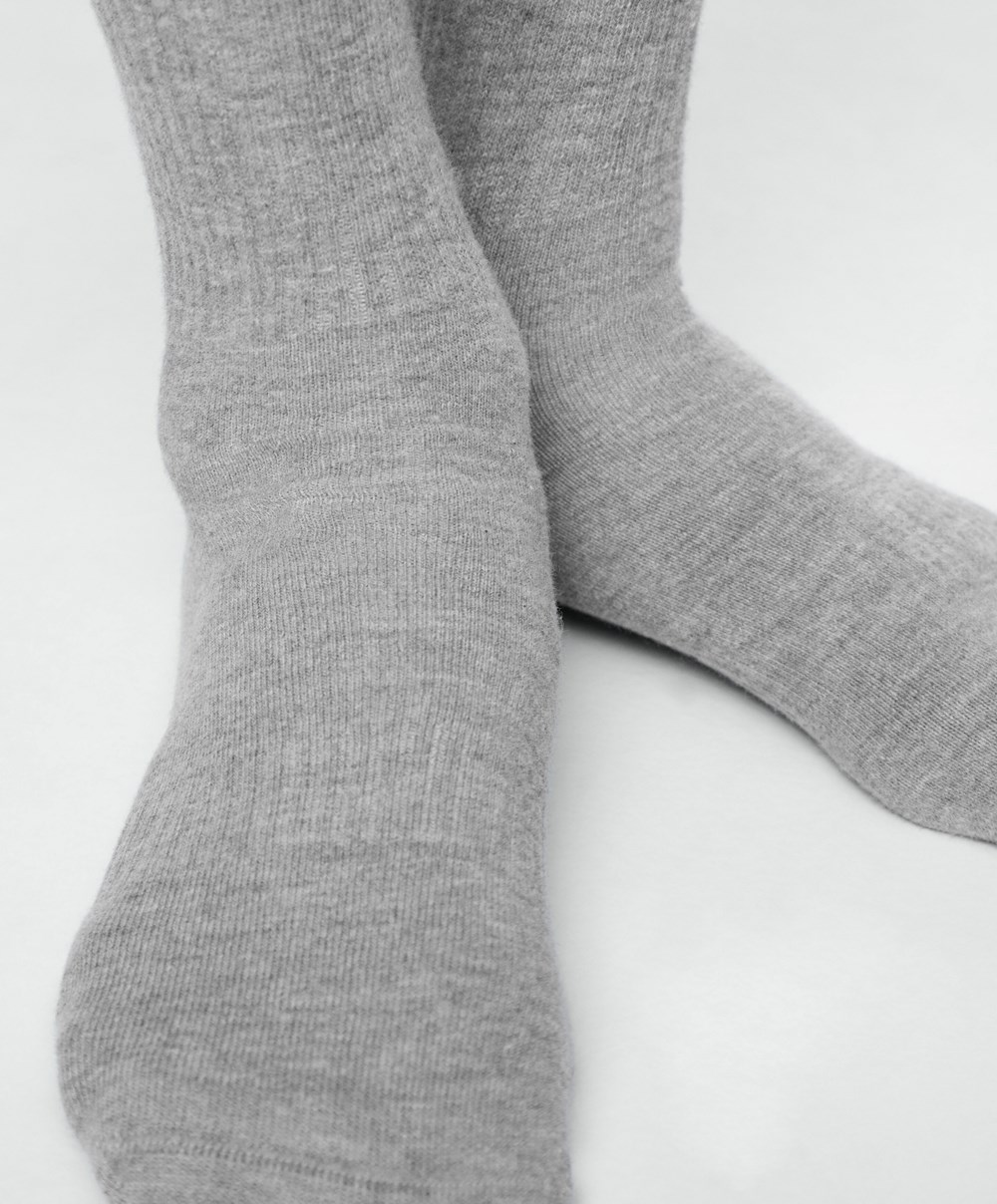 Oysho 3 Pairs Of Sports βαμβακερα κλασικα Socks γκρι | ZOADNF-412