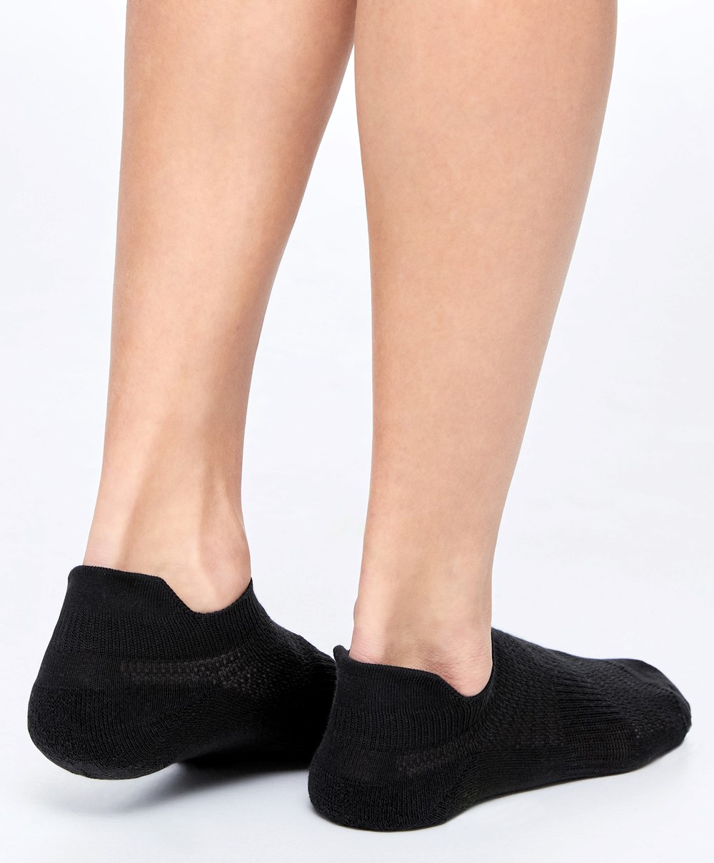 Oysho 3 Pairs Of βαμβακερα Sports Trainer Socks μαυρα | UOMQDN-680