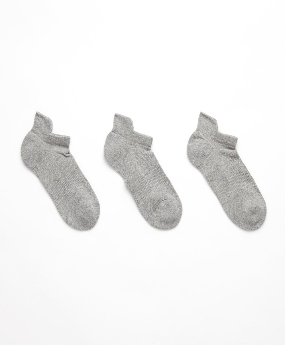 Oysho 3 Pairs Of βαμβακερα Sports Trainer Socks γκρι | VCKYSG-584