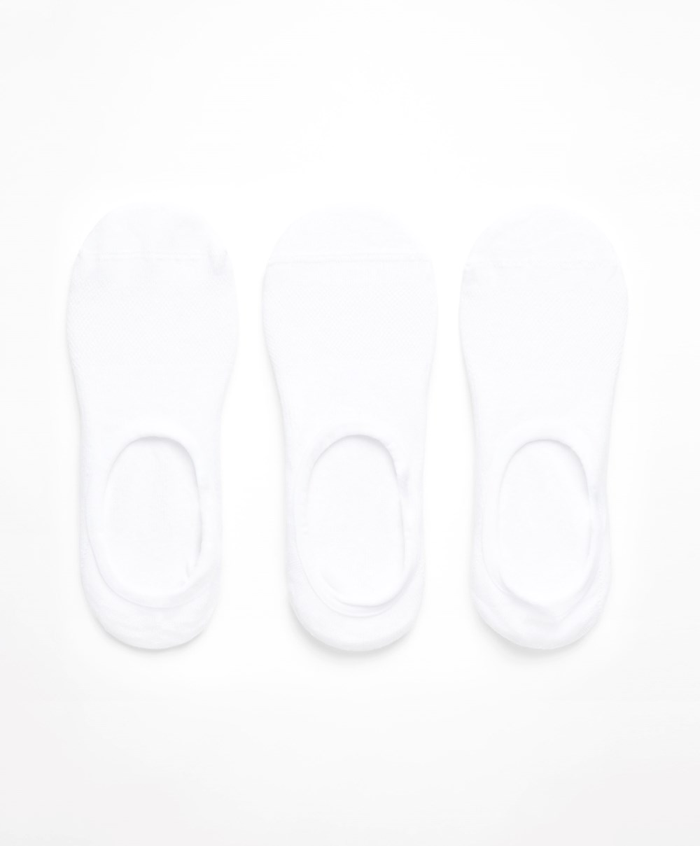 Oysho 3 Pairs Of βαμβακερα Αθλητικά Footsies ασπρα | ZIHKFD-140