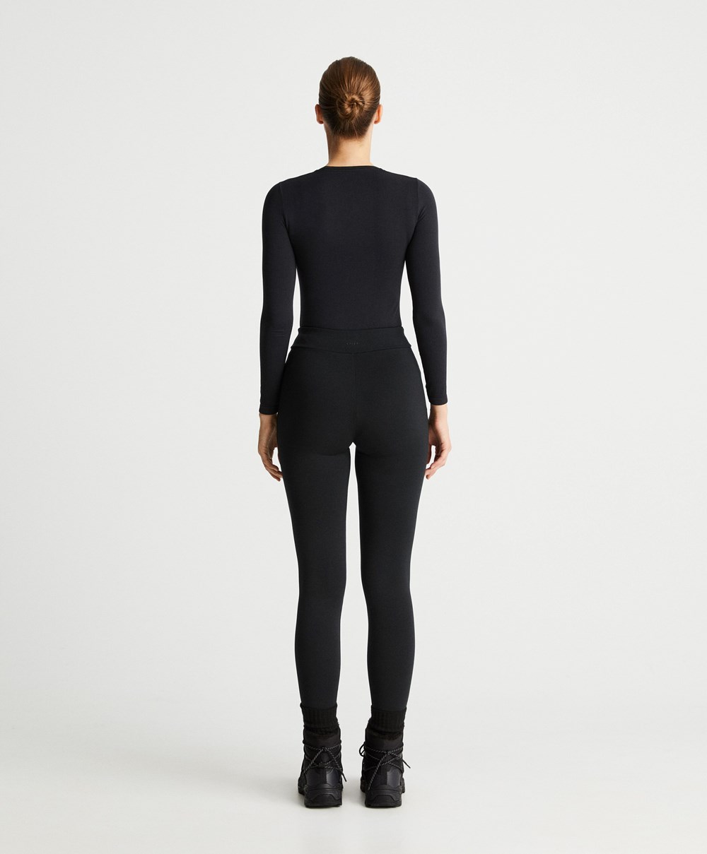 Oysho 70cm Warm Leggings μαυρα | NHPSYL-704