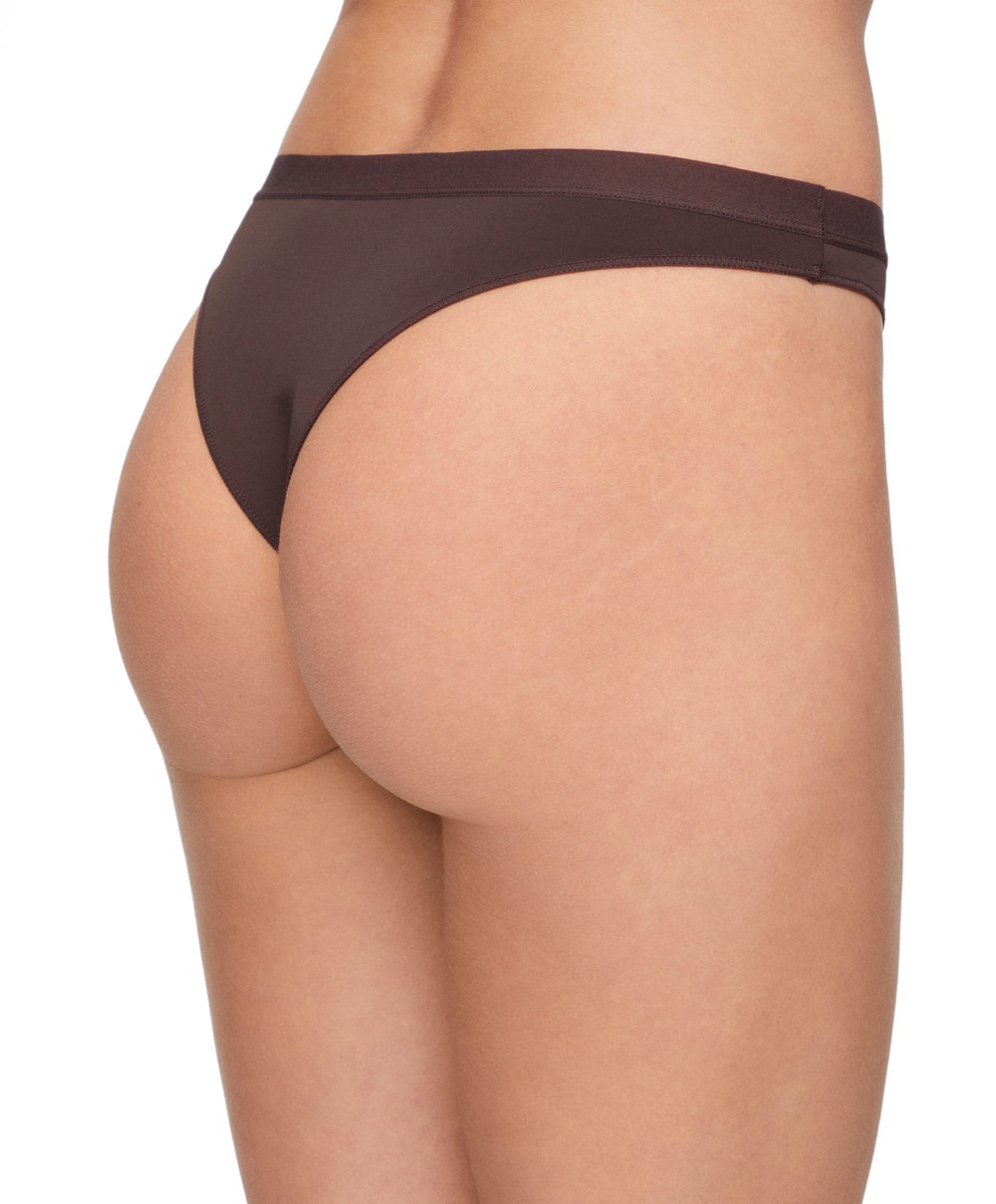 Oysho 7 Pantone™ Polyamide Brazilian Briefs καφε | PXOMSB-961