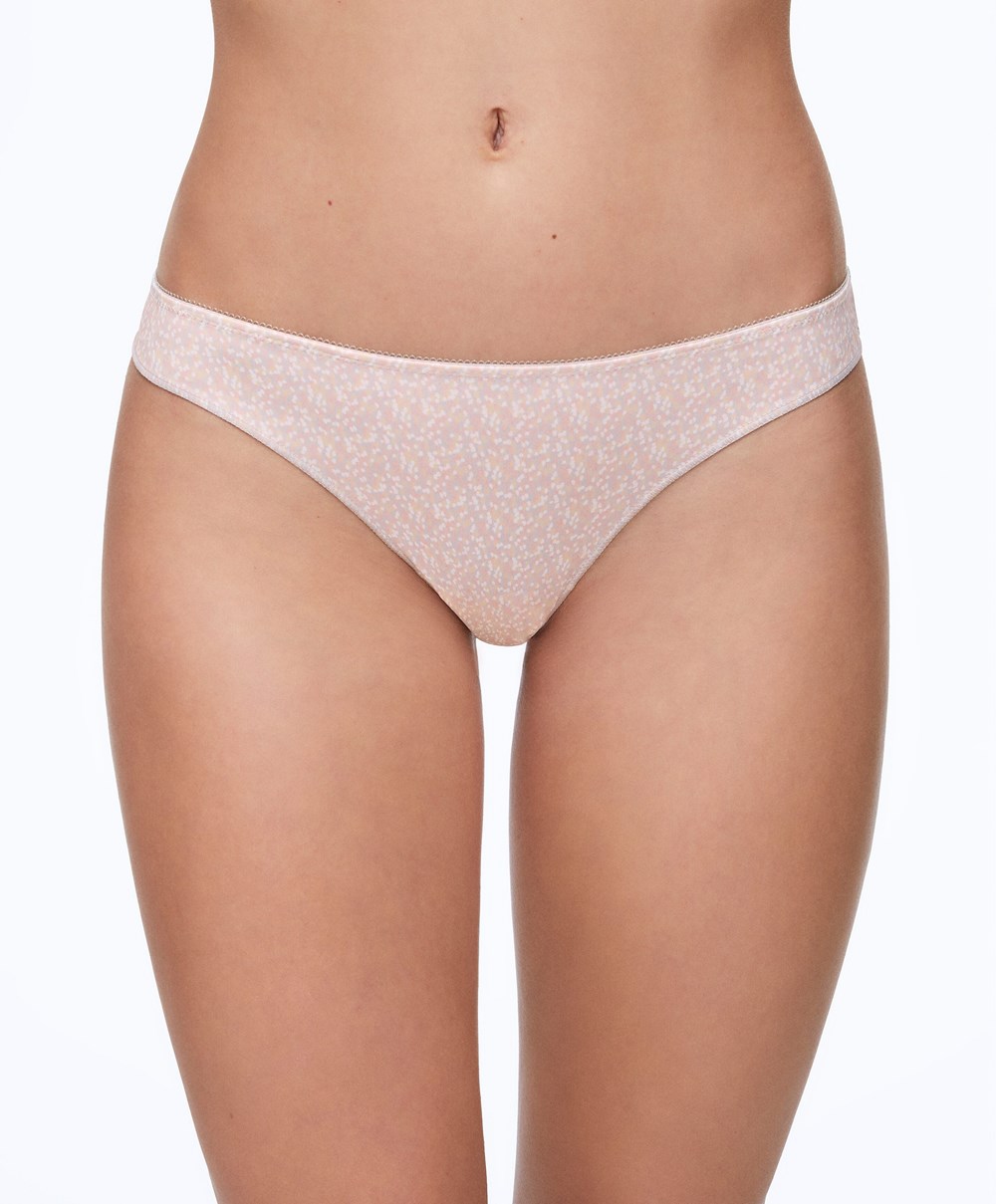 Oysho 7 Printed Polyamide Brazilian Briefs μπλε | JUICPQ-468