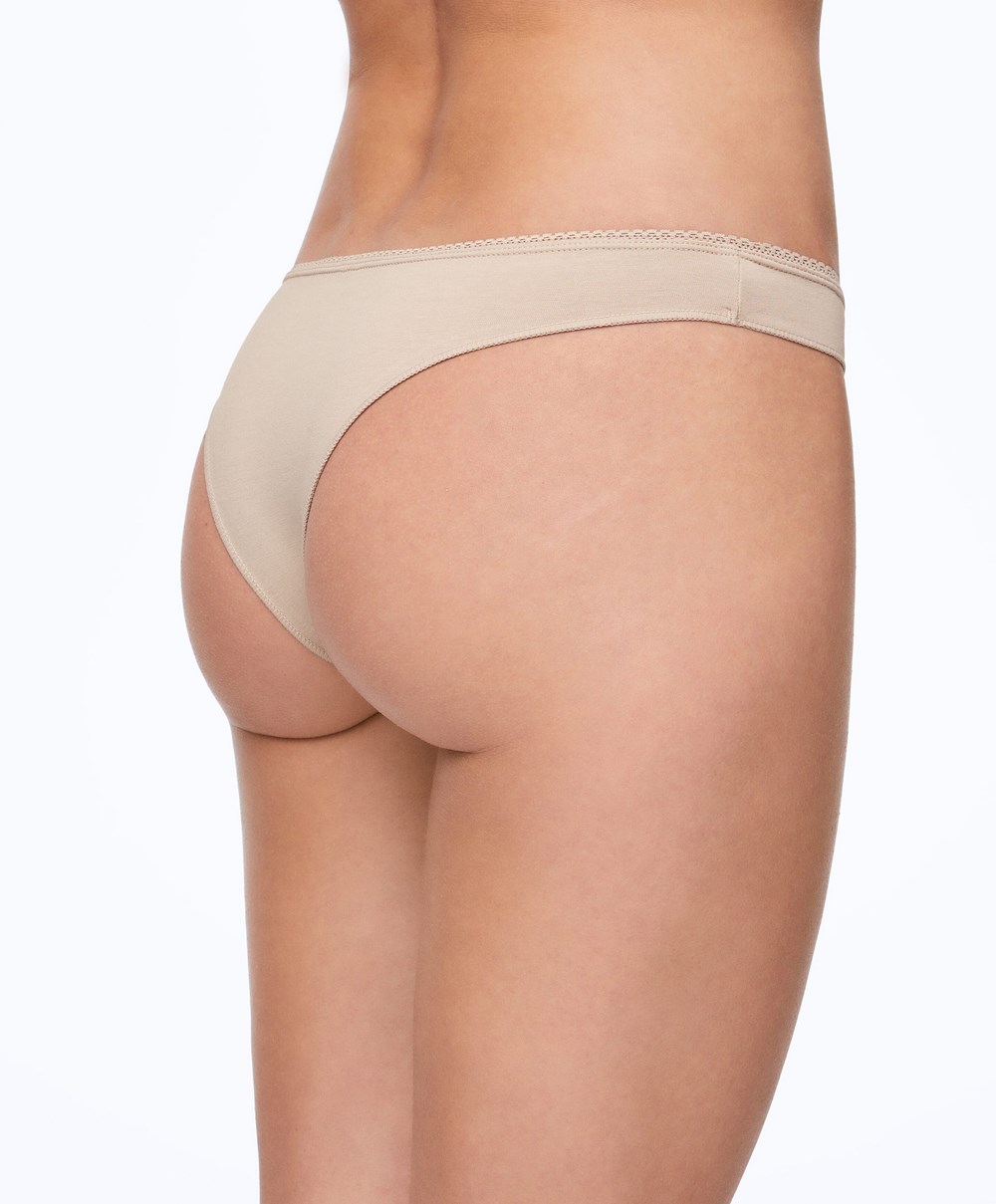 Oysho 7 βαμβακερα Brazilian Briefs Mauve Melange | JZNCSO-512