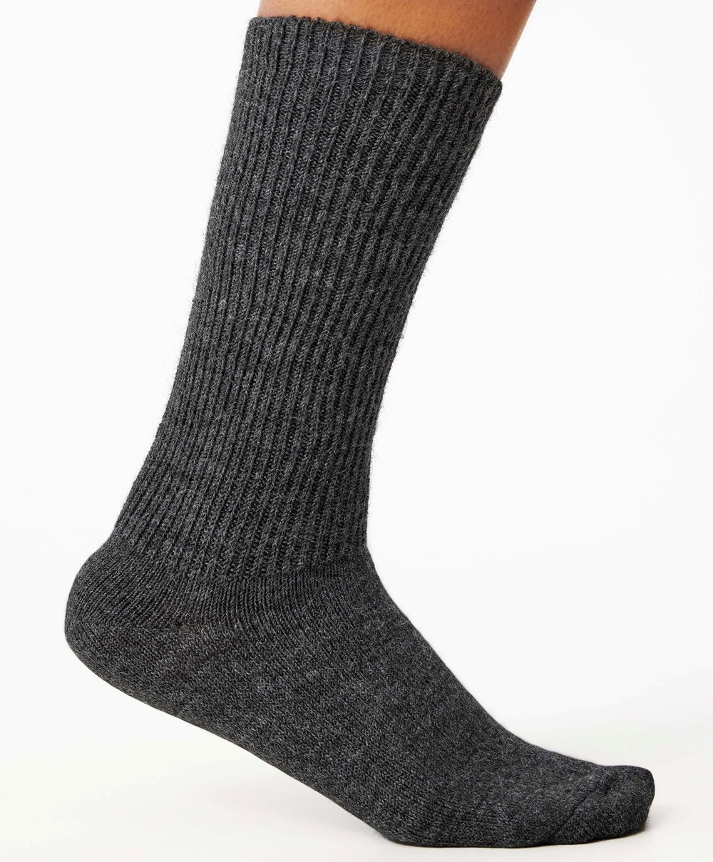 Oysho Alpaca κλασικα Socks σκούρο γκρι | XRANPU-942