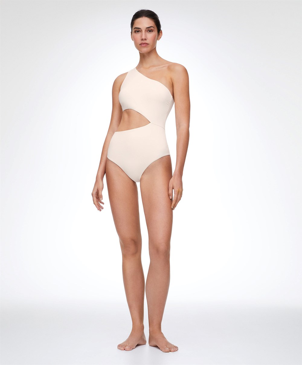 Oysho Asymmetric Trikini Vanilla | QUCETM-264