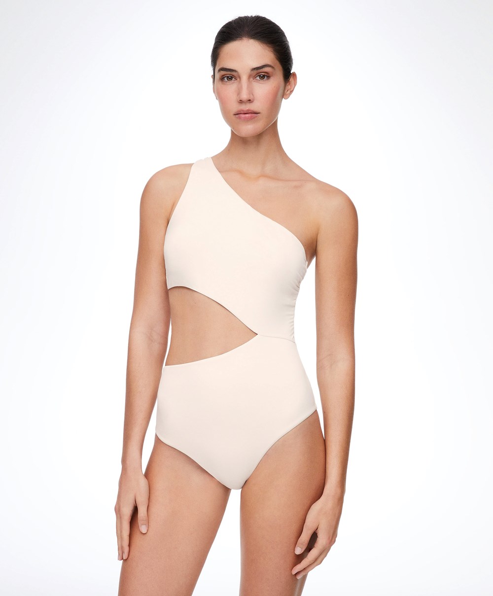 Oysho Asymmetric Trikini Vanilla | QUCETM-264