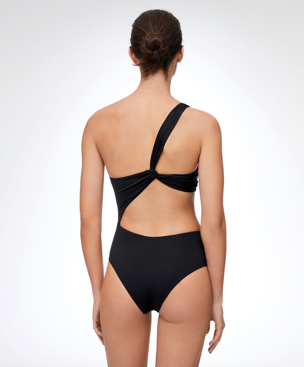 Oysho Asymmetric Trikini μαυρα | QVWAOZ-038