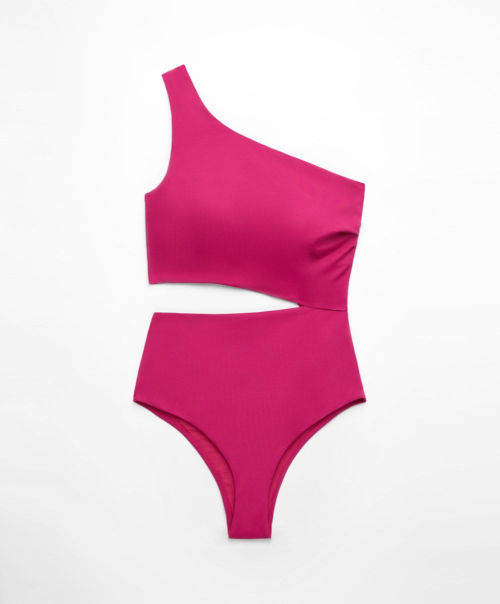 Oysho Asymmetric Trikini φουξια | TPBZMG-368