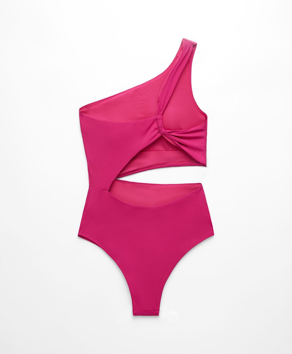 Oysho Asymmetric Trikini φουξια | TPBZMG-368