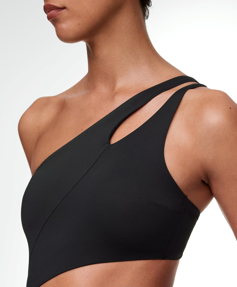 Oysho Asymmetric Twist Trikini μαυρα | RDWATJ-034