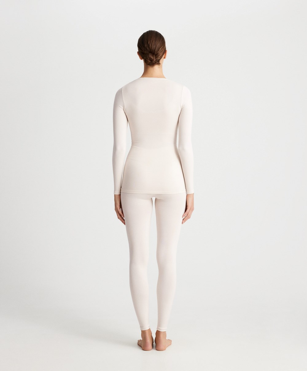 Oysho Base Layer Seamless 65cm Leggings Marble | OWZJSH-039