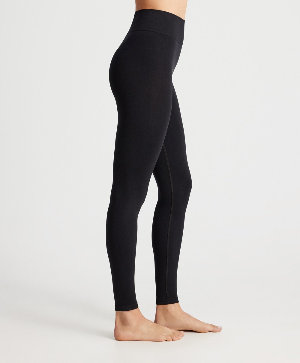 Oysho Base Layer Seamless 65cm Leggings μαυρα | XGSWDR-590