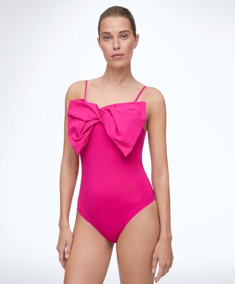 Oysho Bow Swimsuit φουξια | BSDGPX-579