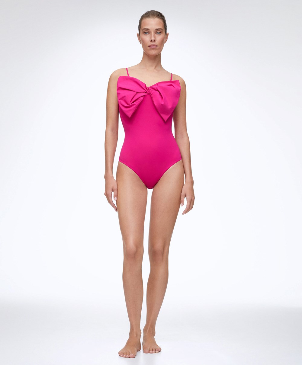 Oysho Bow Swimsuit φουξια | BSDGPX-579