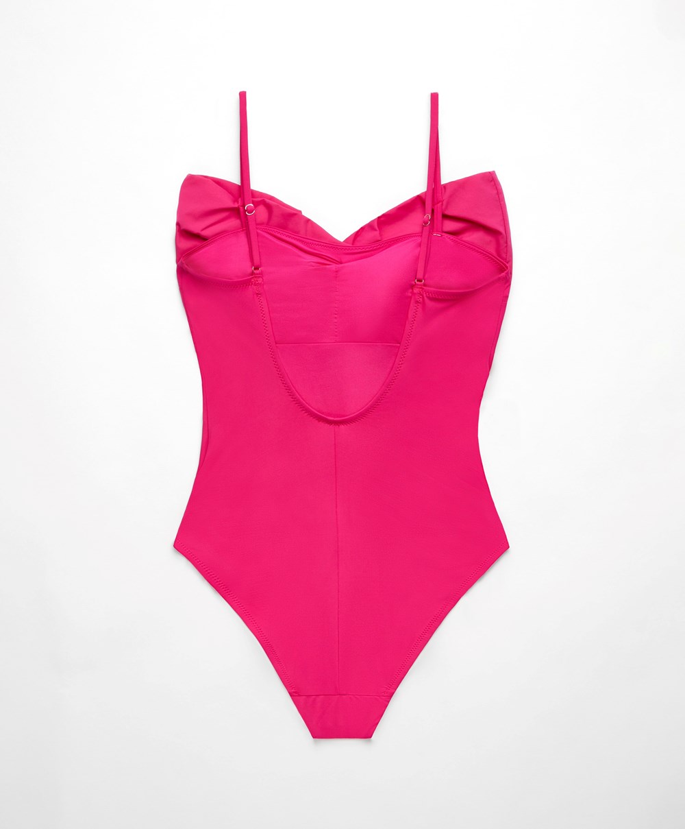 Oysho Bow Swimsuit φουξια | BSDGPX-579