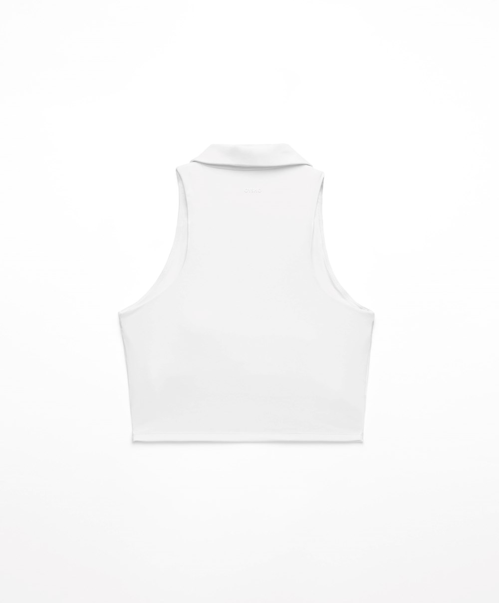 Oysho Comfortlux Cups Tank Top ασπρα | WBYXMR-246