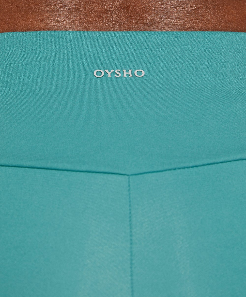 Oysho Comfortlux High-rise 10cm Hot Pants τυρκουάζ | SEUQVF-385