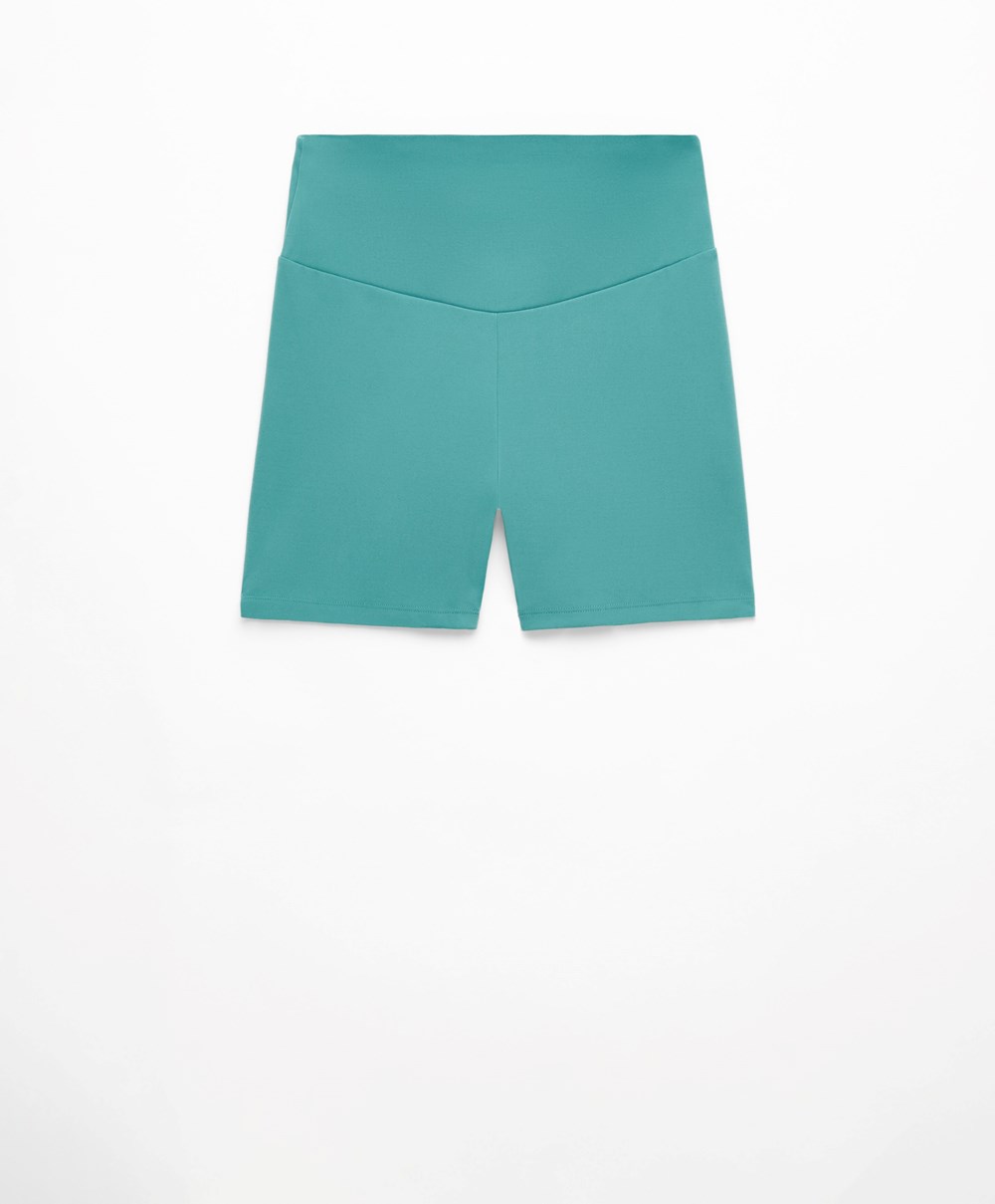 Oysho Comfortlux High-rise 10cm Hot Pants τυρκουάζ | SEUQVF-385