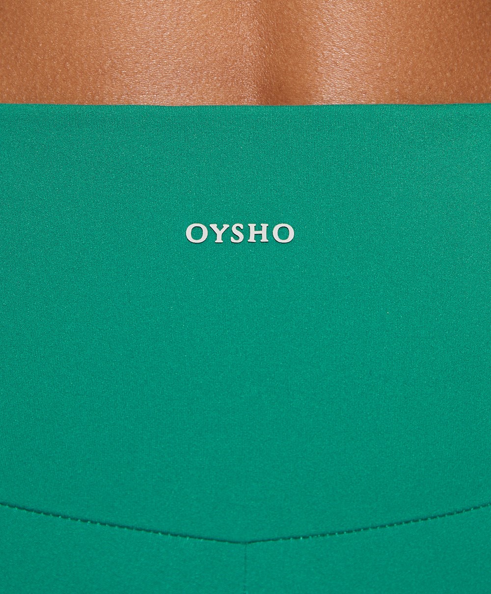 Oysho Comfortlux High-rise 10cm Hot Pants πρασινο | UZBWYJ-974