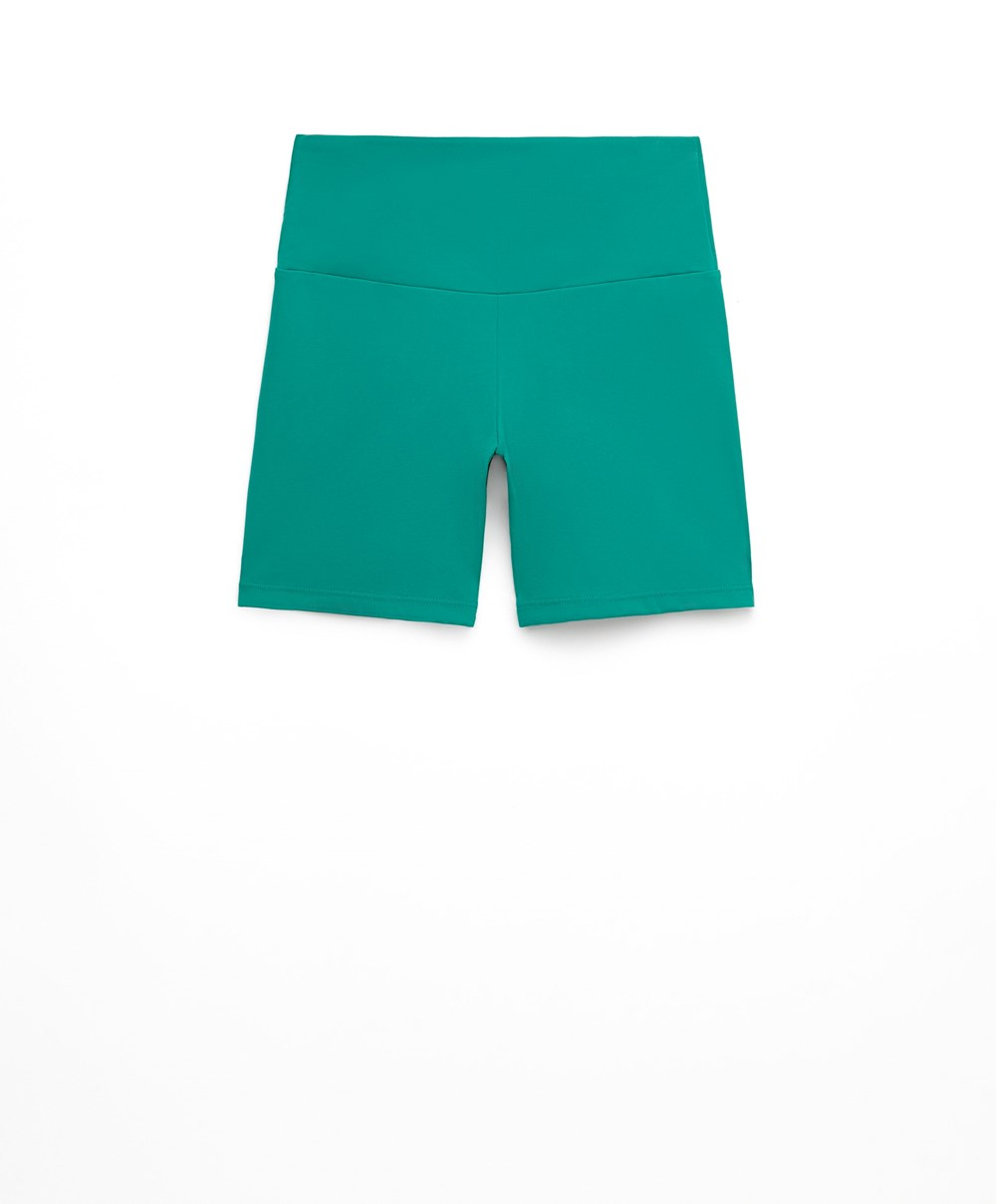 Oysho Comfortlux High-rise 10cm Hot Pants πρασινο | UZBWYJ-974