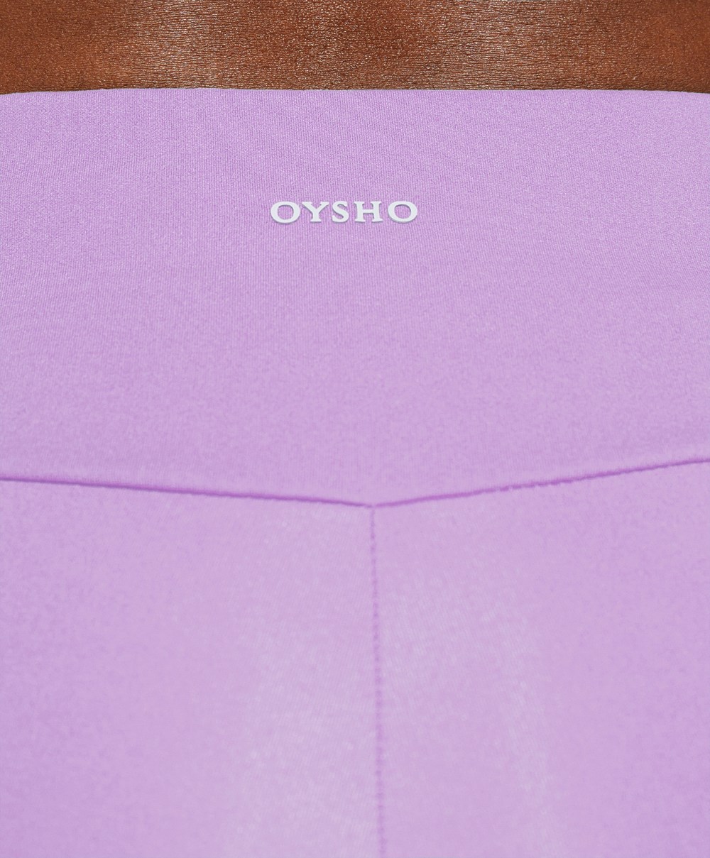 Oysho Comfortlux High-rise 10cm Hot Pants Mauve | WGULJV-863