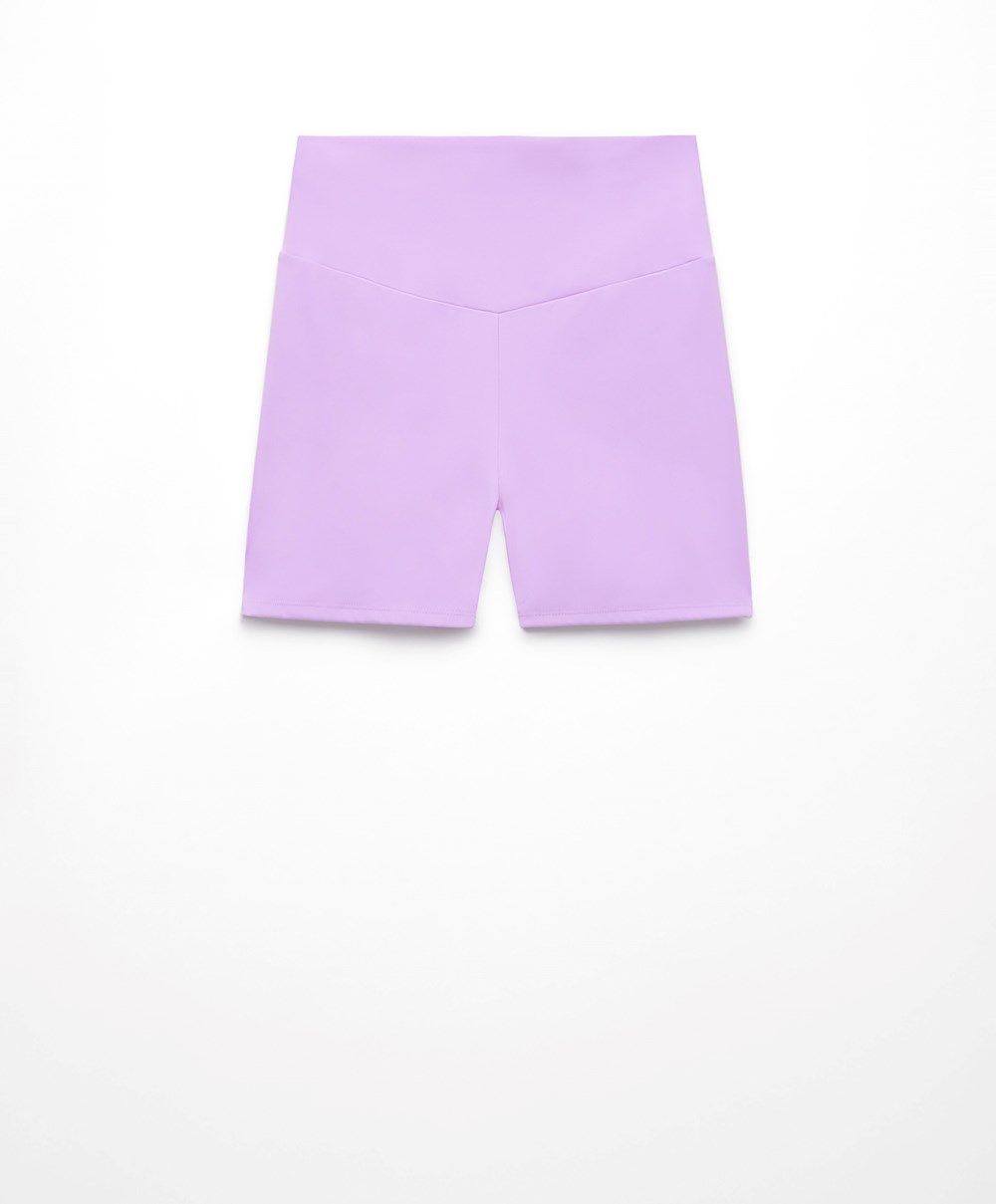 Oysho Comfortlux High-rise 10cm Hot Pants Mauve | WGULJV-863