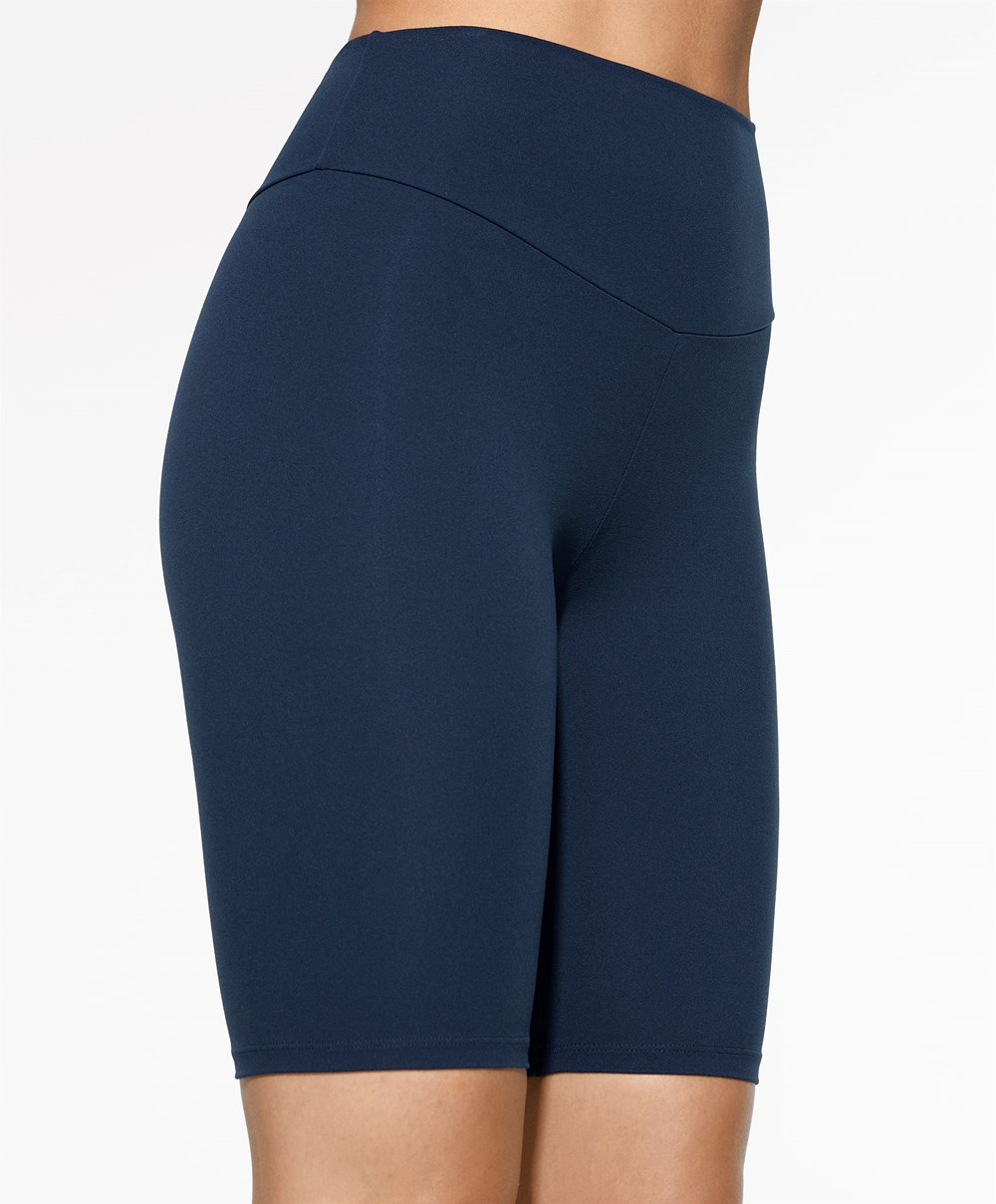 Oysho Comfortlux High-rise 25cm Cycle Leggings σκουρο μπλε μπλε | CFRUZJ-142