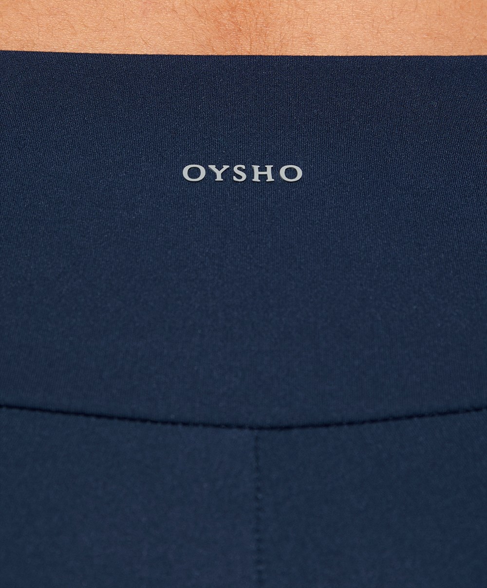 Oysho Comfortlux High-rise 25cm Cycle Leggings σκουρο μπλε μπλε | CFRUZJ-142