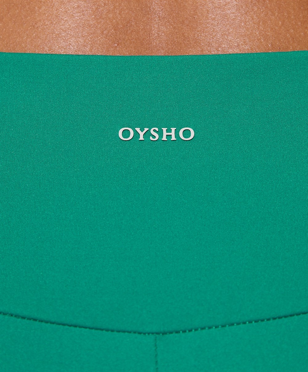 Oysho Comfortlux High-rise 25cm Cycle Leggings πρασινο | CUZPGJ-482