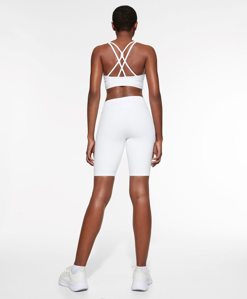 Oysho Comfortlux High-rise 25cm Cycle Leggings ασπρα | EHTGFY-603