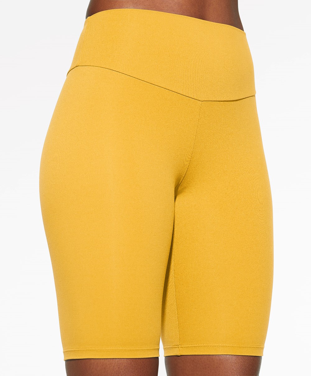 Oysho Comfortlux High-rise 25cm Cycle Leggings κίτρινα | GWEIQS-495