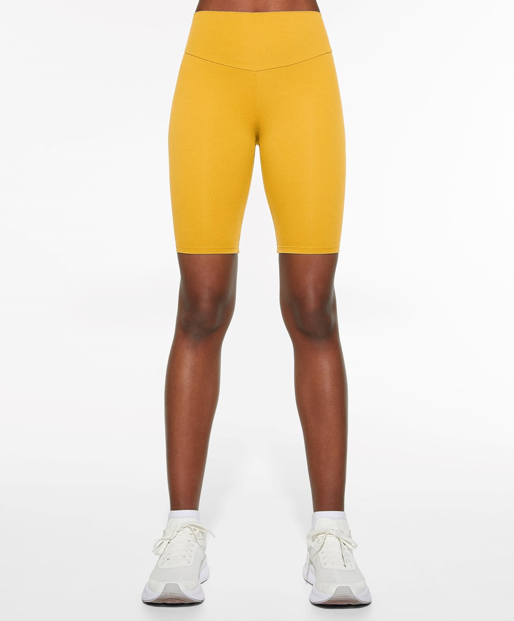 Oysho Comfortlux High-rise 25cm Cycle Leggings κίτρινα | GWEIQS-495