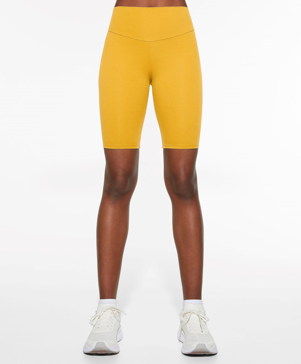 Oysho Comfortlux High-rise 25cm Cycle Leggings κίτρινα | HGNLZV-518