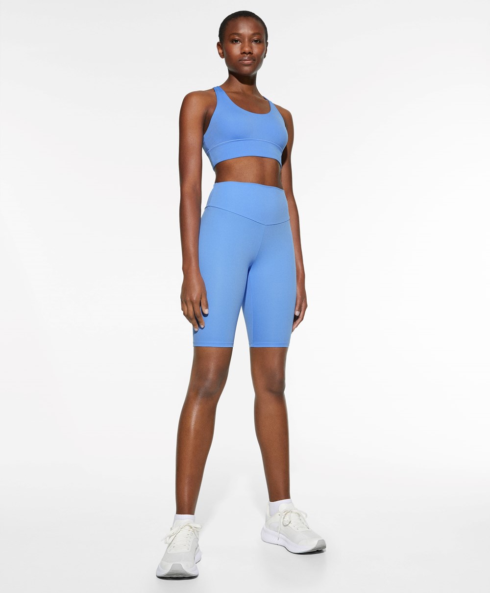 Oysho Comfortlux High-rise 25cm Cycle Leggings λεβάντα | KRQDTH-628