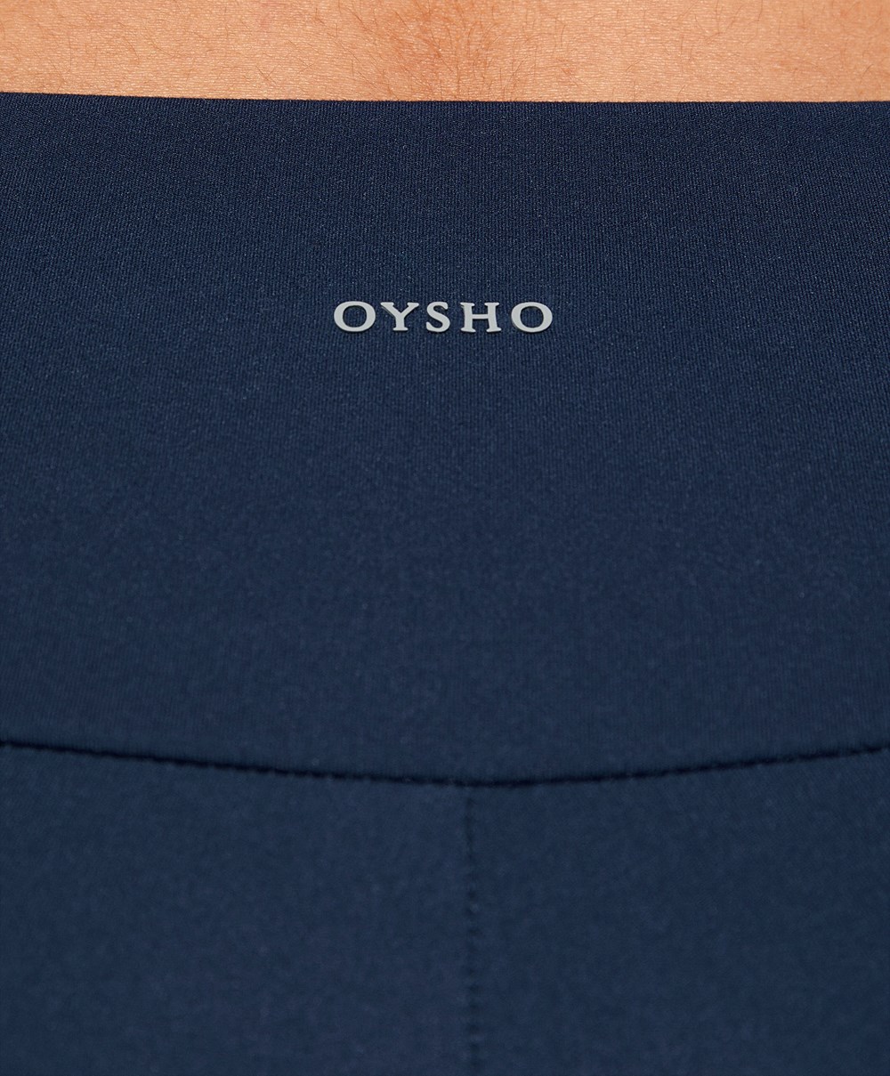 Oysho Comfortlux High-rise 25cm Cycle Leggings σκουρο μπλε μπλε | VCLEOK-706