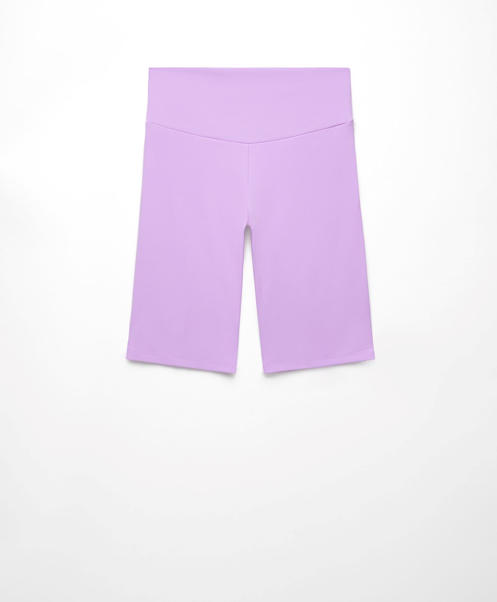 Oysho Comfortlux High-rise 25cm Cycle Leggings Mauve | VEPJFR-089