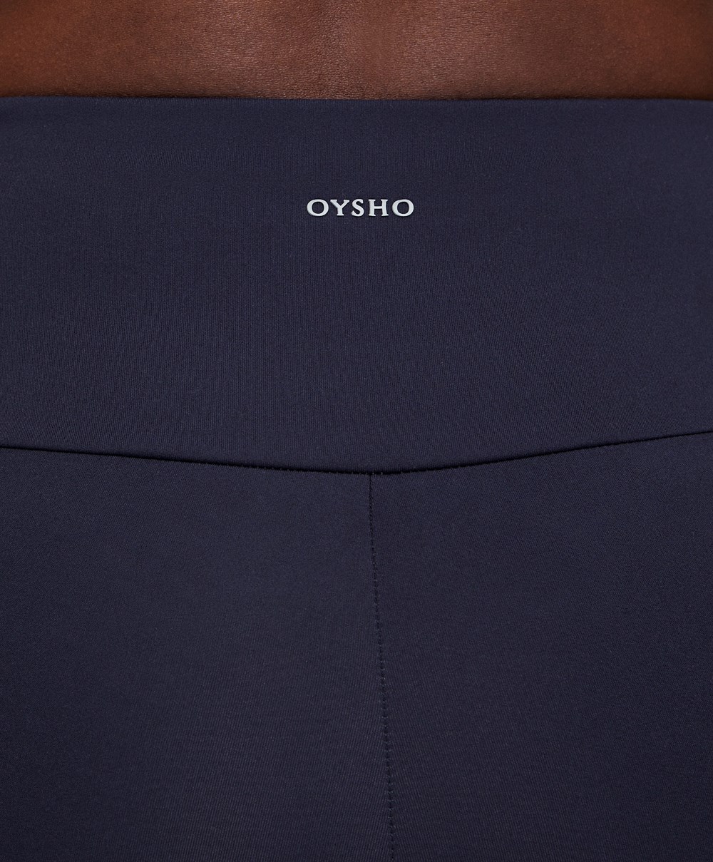 Oysho Comfortlux High-rise 65cm Ankle-length Leggings σκουρο μπλε | MDJSCL-024