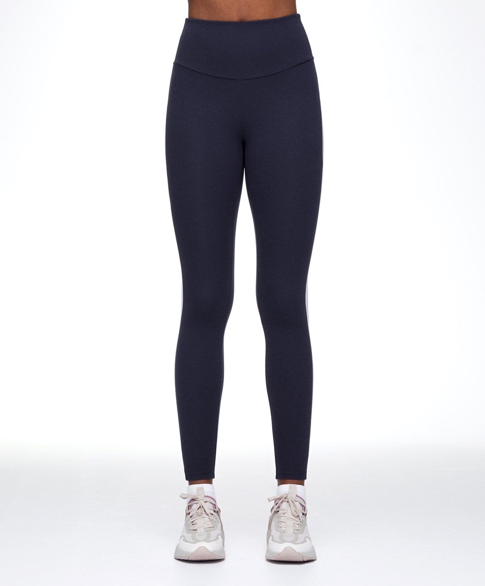 Oysho Comfortlux High-rise 65cm Ankle-length Leggings σκουρο μπλε | MDJSCL-024