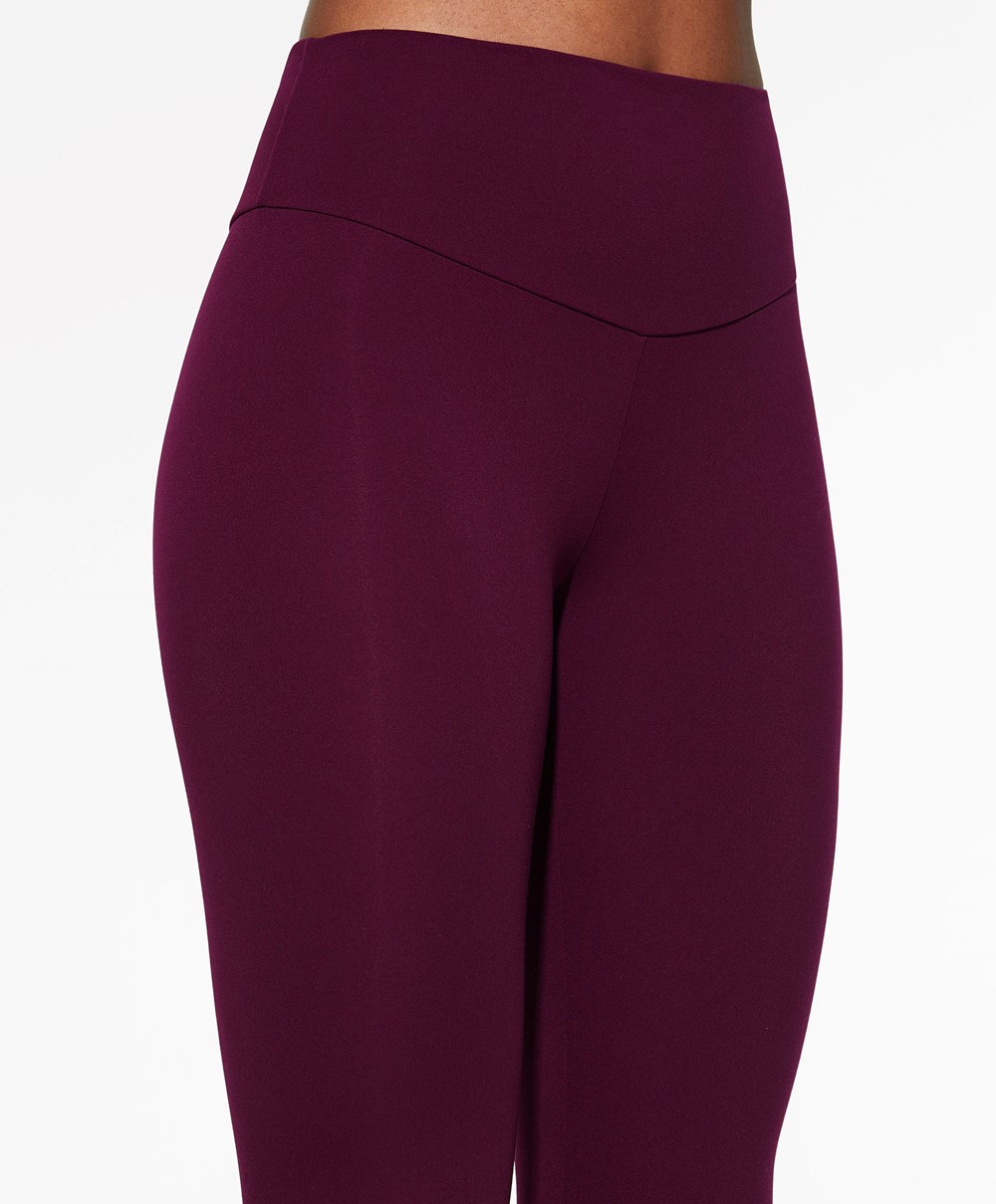 Oysho Comfortlux High-rise Ankle-length Leggings μωβ | CWHJRT-398