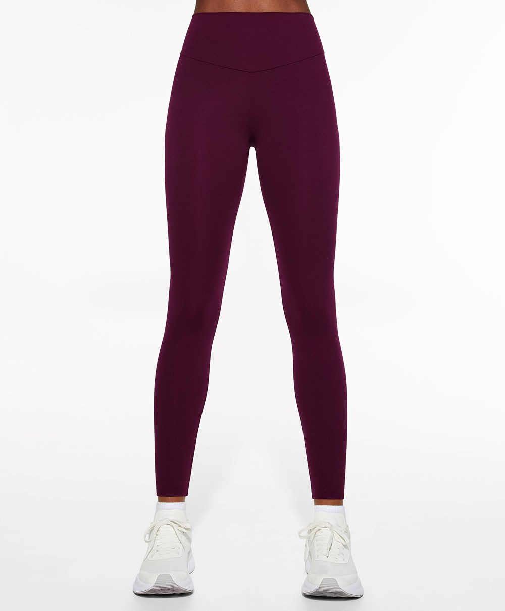 Oysho Comfortlux High-rise Ankle-length Leggings μωβ | CWHJRT-398