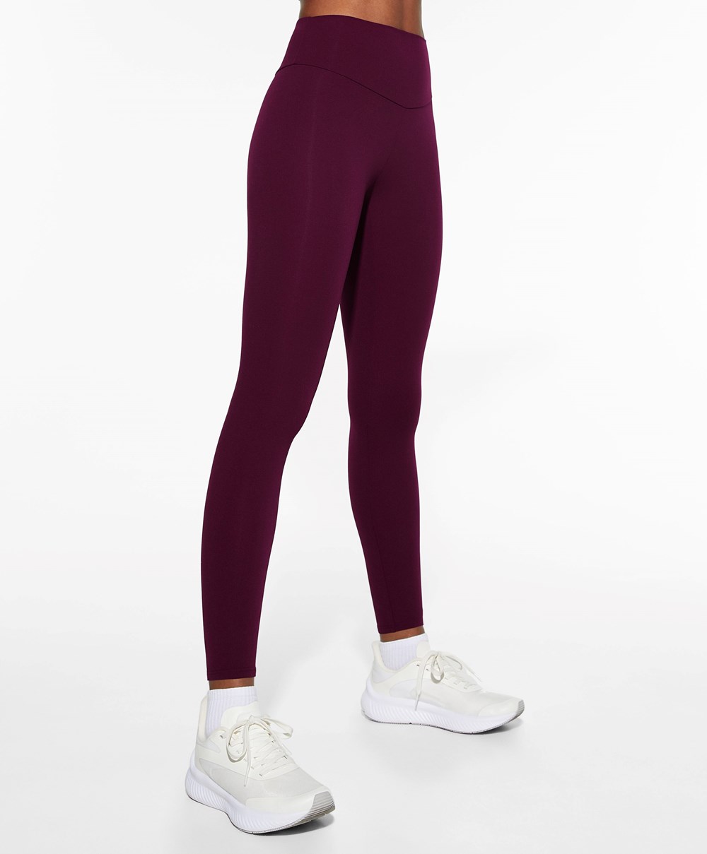 Oysho Comfortlux High-rise Ankle-length Leggings μωβ | CWHJRT-398