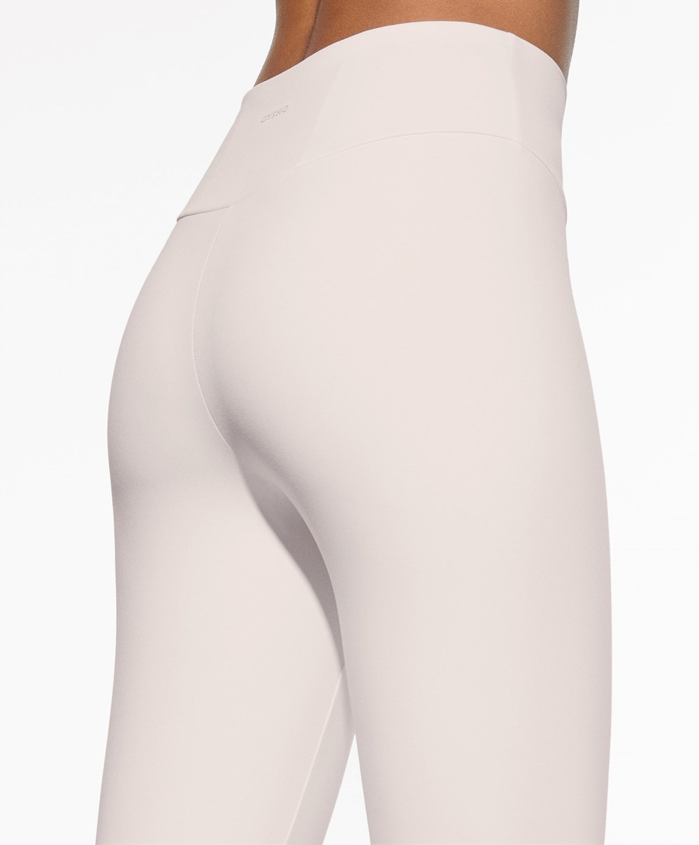 Oysho Comfortlux High-rise Ankle-length Leggings Ivory Ecru | GLUPBW-682