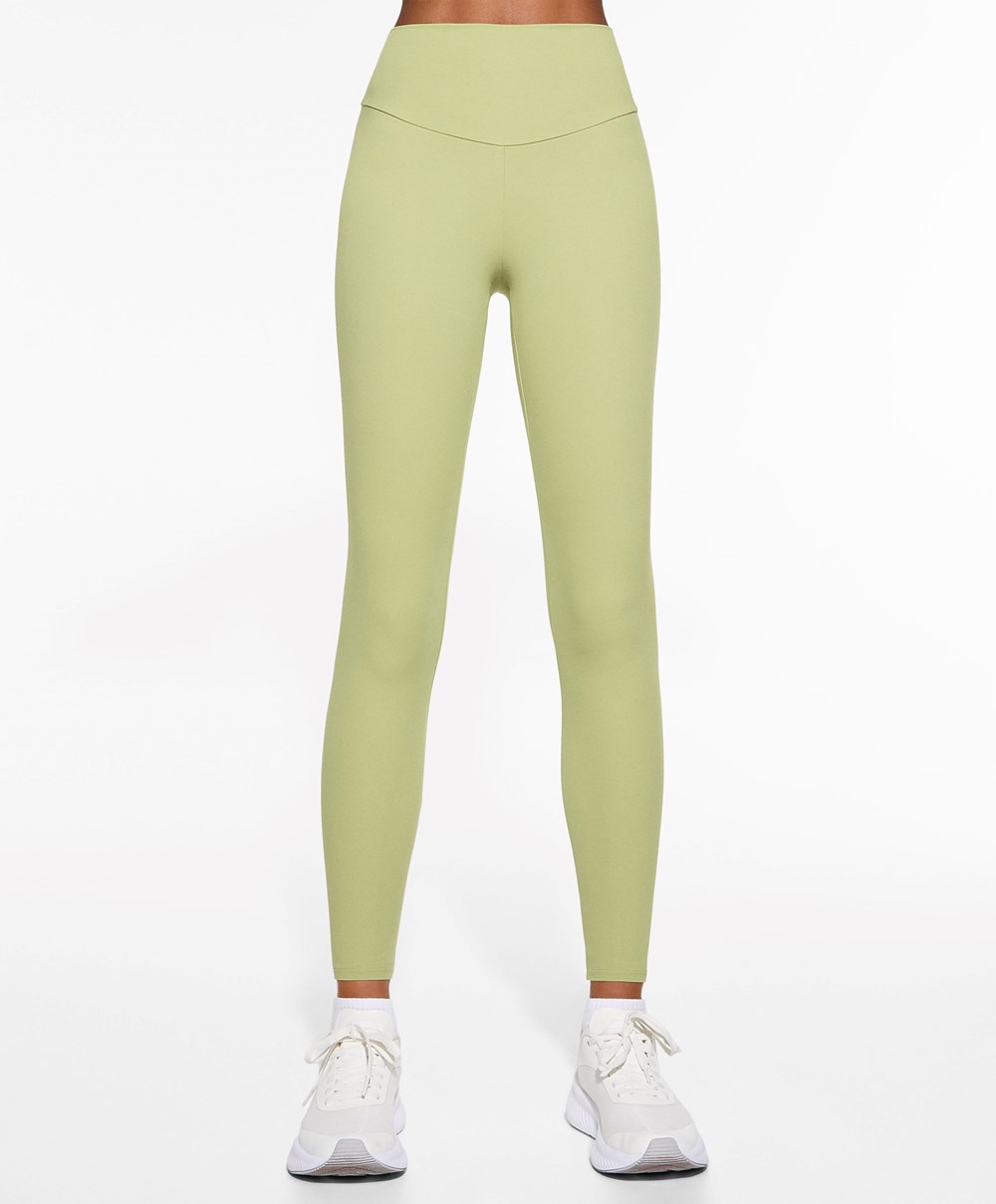 Oysho Comfortlux High-rise Ankle-length Leggings πρασινο | JRWQIN-814