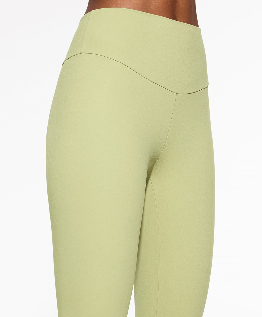 Oysho Comfortlux High-rise Ankle-length Leggings πρασινο | JRWQIN-814